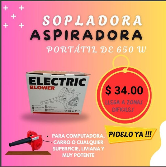 Sopladora Aspiradora Portátil de 650 W